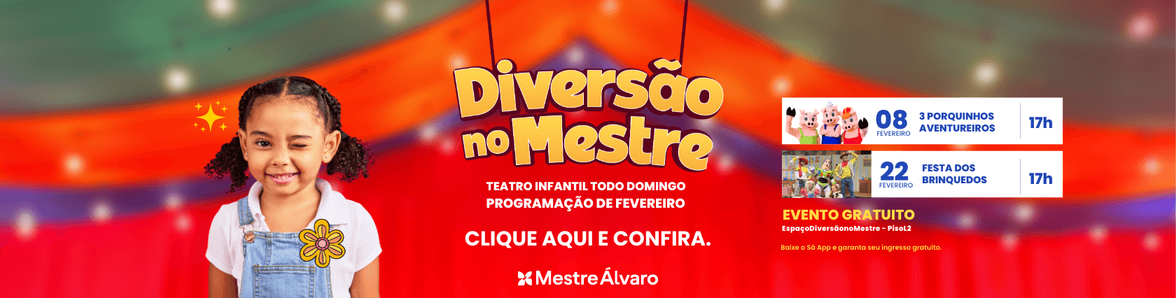 Imagem de banner da novidade Diversão no Mestre