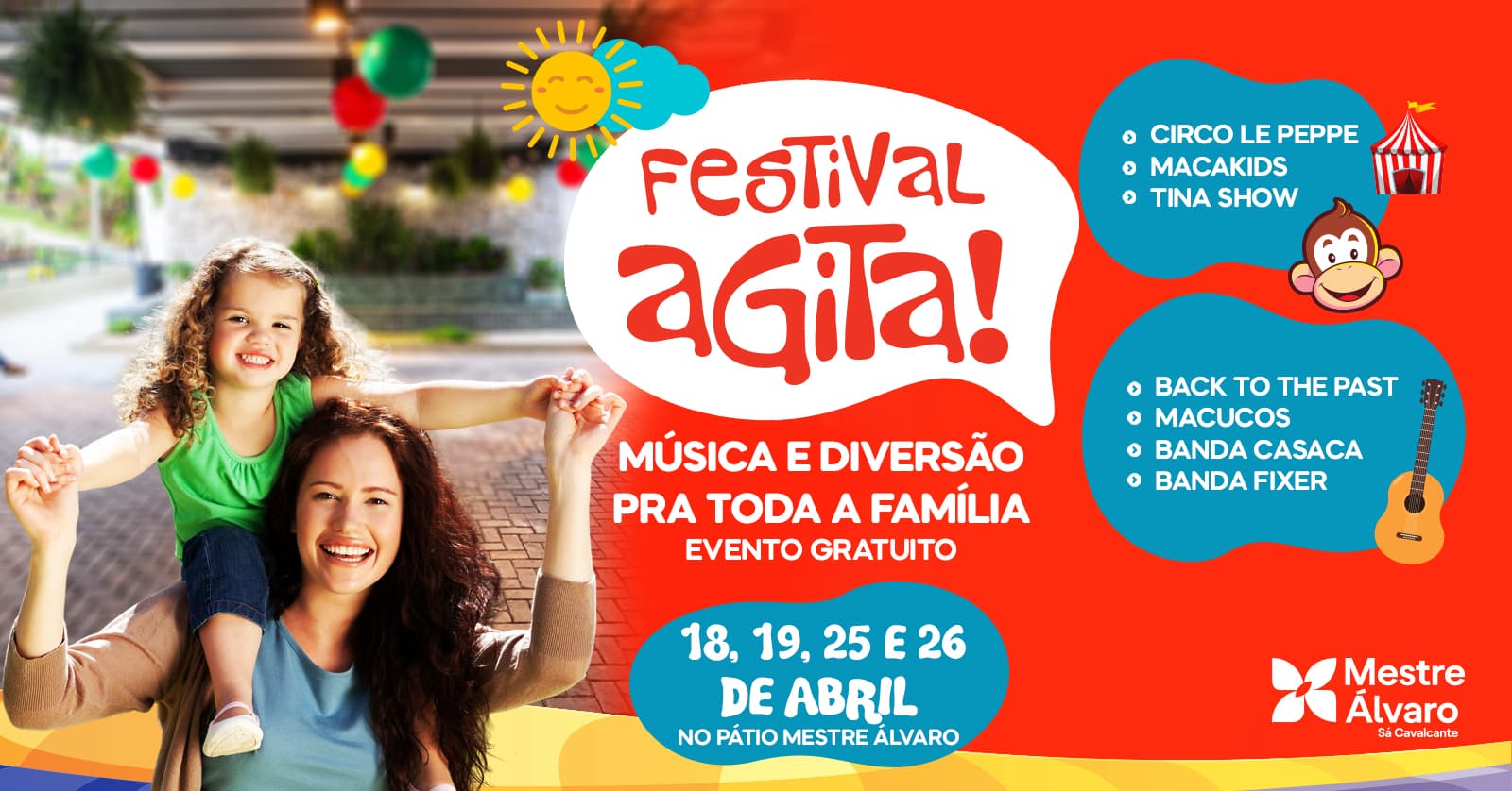 Imagem de banner da novidade Festival Agita em abril